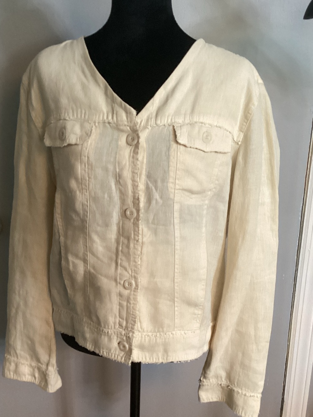 Lulu b beige jacket. Linen.